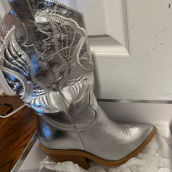 Chrome Cowgirl Boots Women’s 7.5 NEW - Picture 10 of 13
